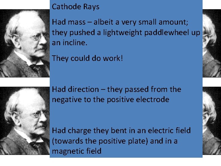 Cathode Rays Thomson concluded that the negative Had masscame – albeit a very small