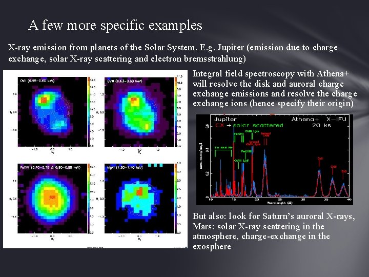 A few more specific examples X-ray emission from planets of the Solar System. E.