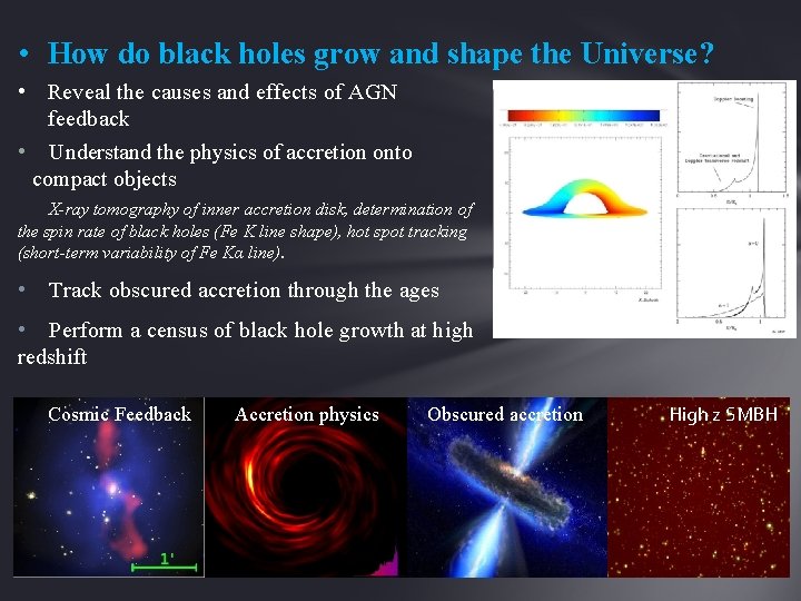 • How do black holes grow and shape the Universe? • Reveal the