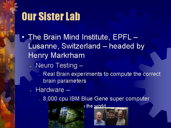 Our Sister Lab • The Brain Mind Institute, EPFL – Lusanne, Switzerland – headed