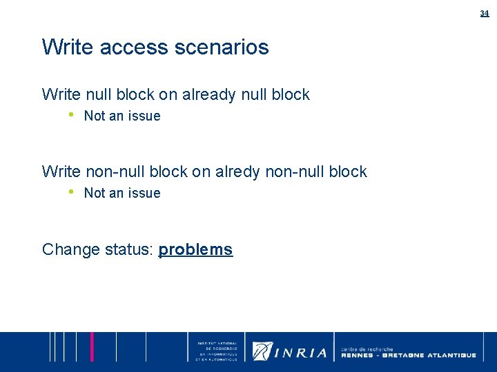 34 Write access scenarios Write null block on already null block • Not an 34 Write access scenarios Write null block on already null block • Not an