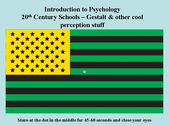 Introduction to Psychology 20 th Century Schools – Gestalt & other cool perception stuff