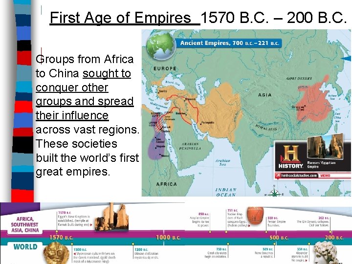 First Age of Empires 1570 B. C. – 200 B. C. Groups from Africa