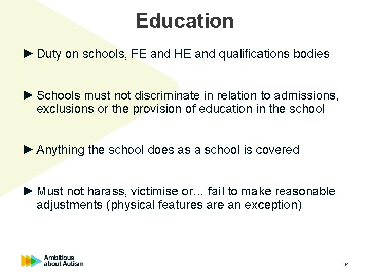 Education ► Duty on schools, FE and HE and qualifications bodies ► Schools must