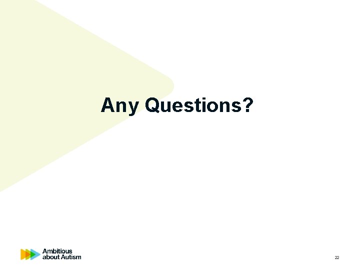 Any Questions? 22 