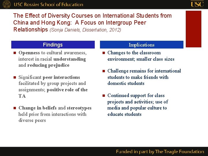 The Effect of Diversity Courses on International Students from China and Hong Kong: A