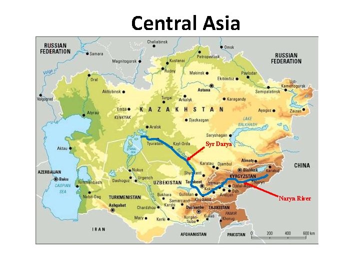 Central Asia Syr Darya Naryn River 