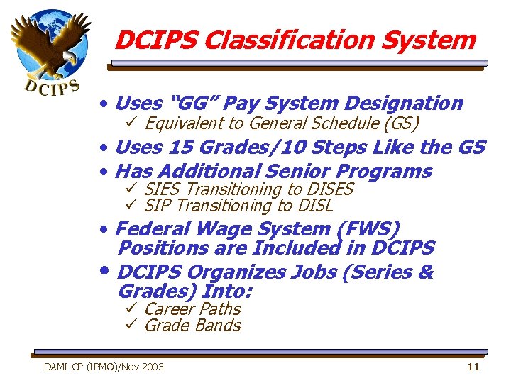 Defense Civilian Intelligence Personnel System Basics Career Management