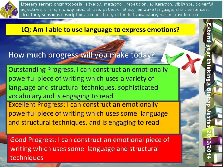 Literary onomatopoeia, metaphor, repetition, alliteration, sibilance, Literary terms: Techniques: Dramaticadverbs, irony, imagery, simile, metaphor,