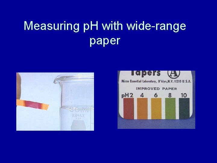 Measuring p. H with wide-range paper 