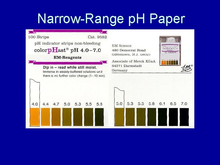 Narrow-Range p. H Paper 