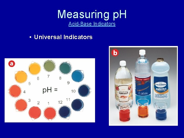 19. 2 Measuring p. H Acid-Base Indicators • Universal Indicators 