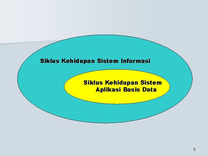 Siklus Kehidupan Sistem Informasi Siklus Kehidupan Sistem Aplikasi Basis Data 5 