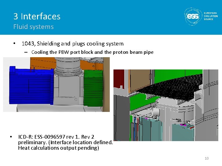 3 Interfaces Fluid systems • 1043, Shielding and plugs cooling system – Cooling the