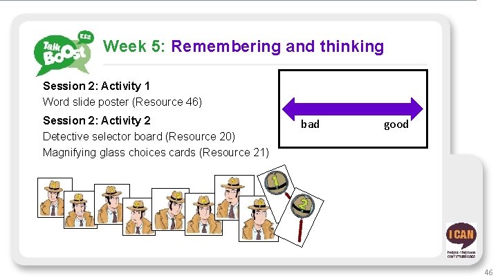 Week 5: Remembering and thinking Session 2: Activity 1 Word slide poster (Resource 46)