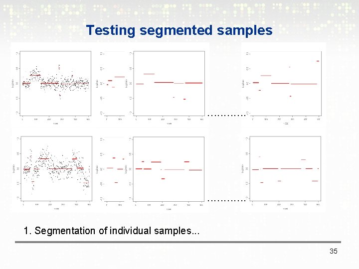 Testing segmented samples . . . 1. Segmentation of individual samples. . . 35
