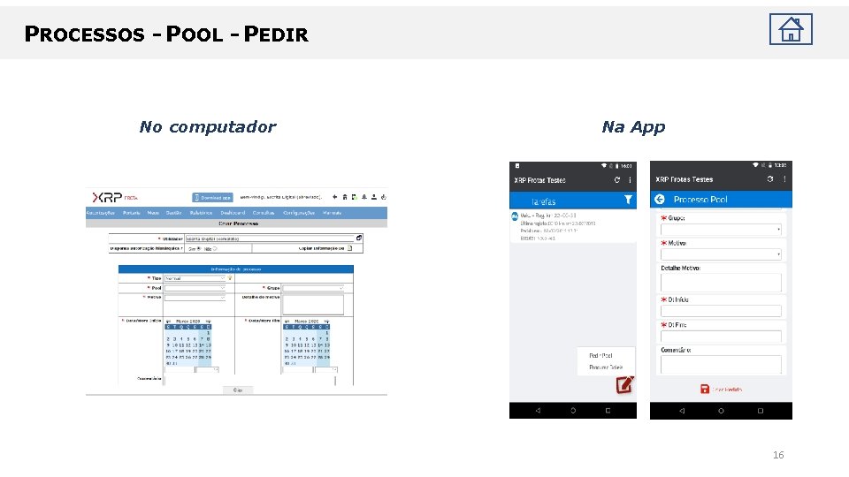 PROCESSOS - POOL - PEDIR No computador Na App 16 