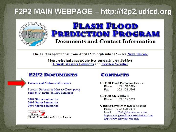 F 2 P 2 MAIN WEBPAGE – http: //f 2 p 2. udfcd. org