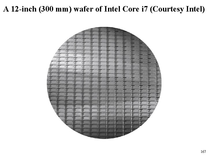 A 12 -inch (300 mm) wafer of Intel Core i 7 (Courtesy Intel) 167