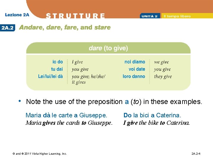  • Note the use of the preposition a (to) in these examples. Maria