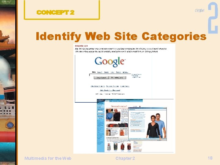 Identify Web Site Categories Multimedia for the Web Chapter 2 18 