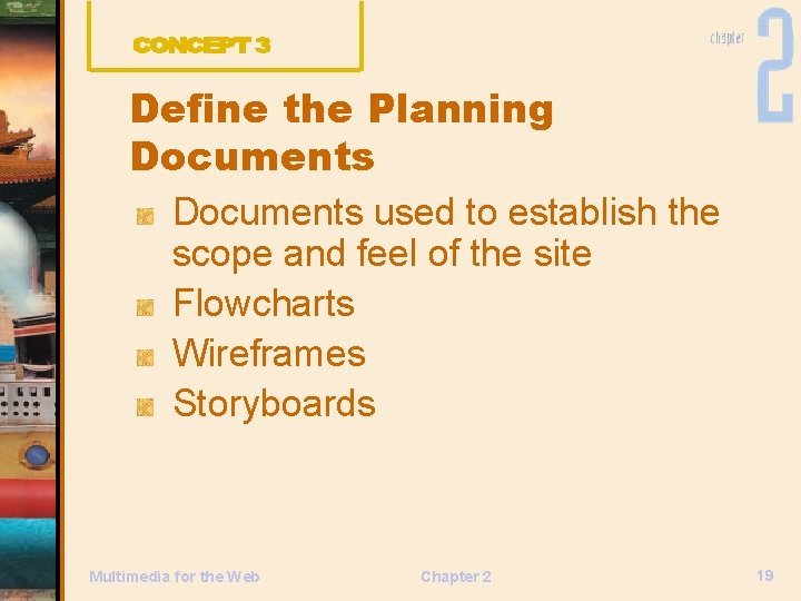 Define the Planning Documents used to establish the scope and feel of the site