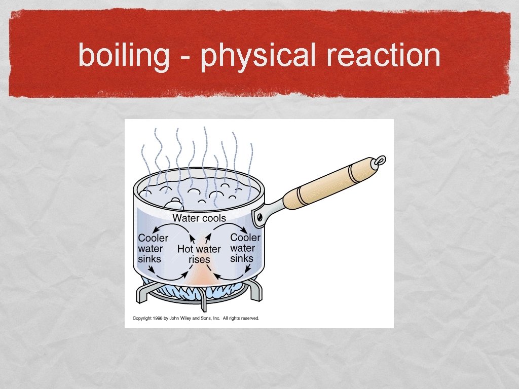 boiling - physical reaction 