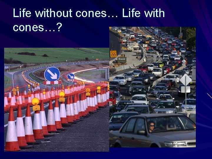 Life without cones… Life with cones…? 