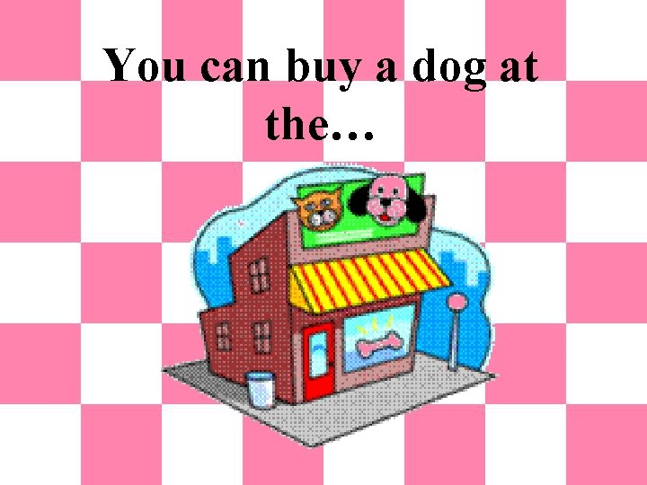 You can buy a dog at the… 