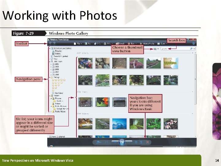 Working with Photos New Perspectives on Microsoft Windows Vista XP 14 