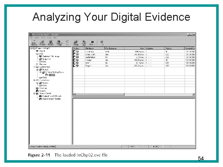 Analyzing Your Digital Evidence 54 