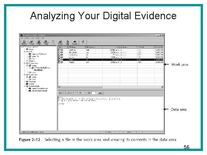 Analyzing Your Digital Evidence 56 
