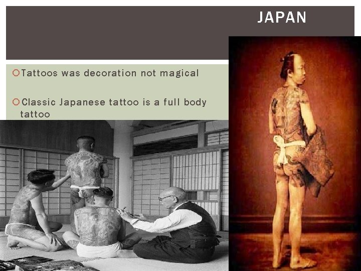 JAPAN Tattoos was decoration not magical Classic Japanese tattoo is a full body tattoo