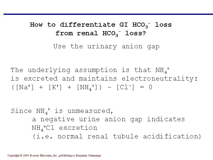 How to differentiate GI HCO 3 - loss from renal HCO 3 - loss?