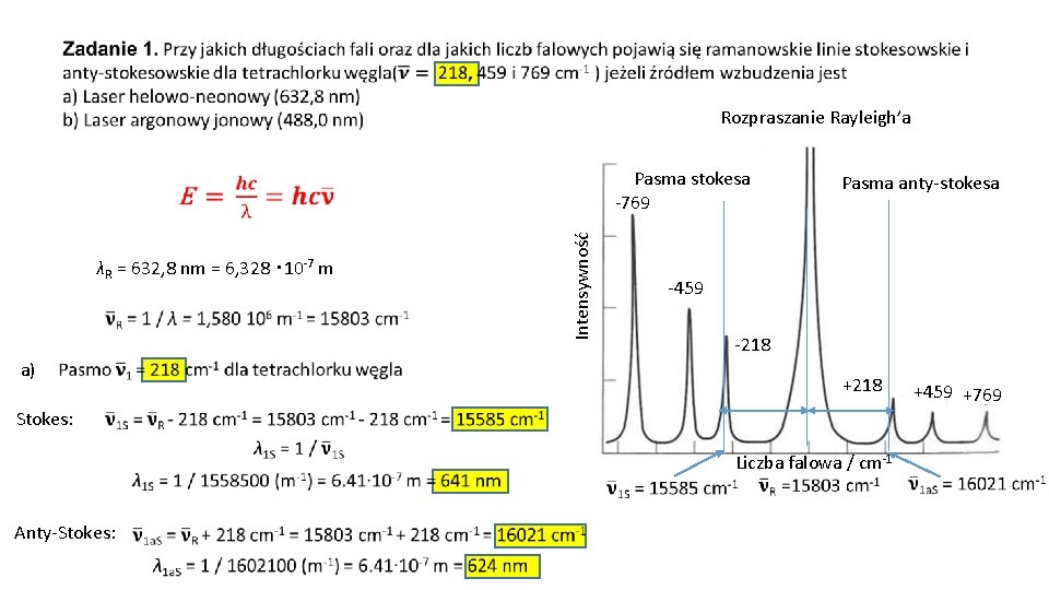 R Rozpraszanie Rayleigh’a λR = 632, 8 nm = 6, 328 ‧ 10 -7