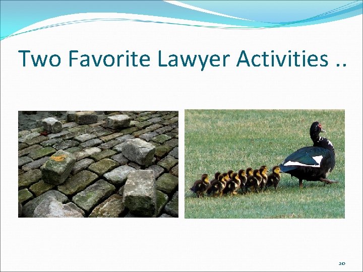 Two Favorite Lawyer Activities. . 20 