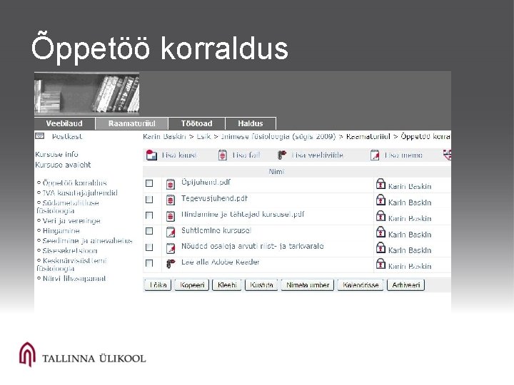 Õppetöö korraldus 