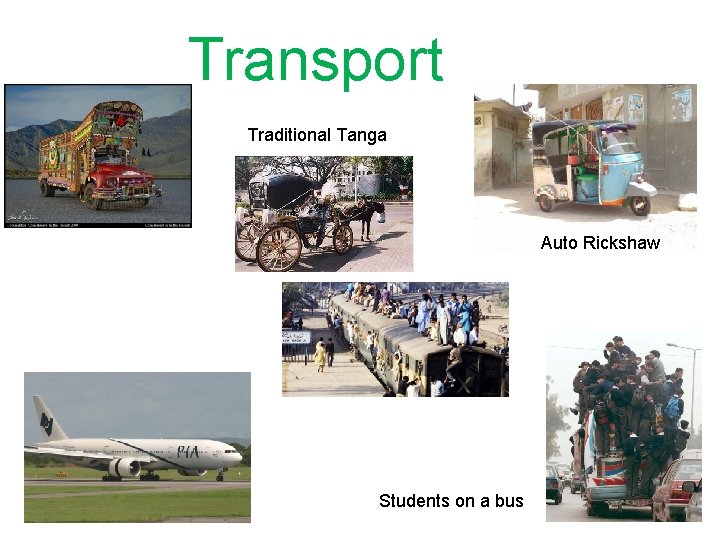 Transport Traditional Tanga Auto Rickshaw Students on a bus 