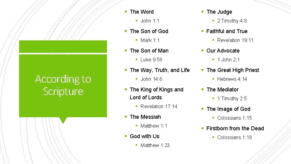 § The Word § John 1: 1 § The Son of God § Mark