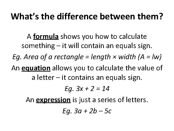 Simplifying Expressions and Formulae Grades E to B