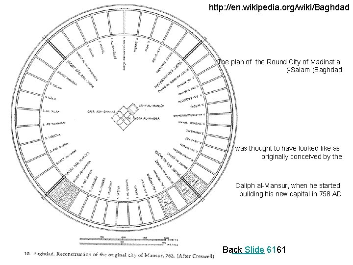 http: //en. wikipedia. org/wiki/Baghdad The plan of the Round City of Madinat al (-Salam