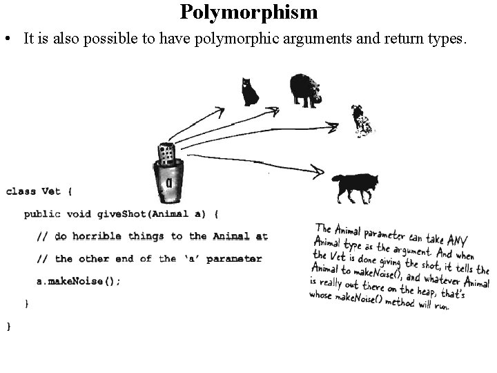 Polymorphism • It is also possible to have polymorphic arguments and return types. 