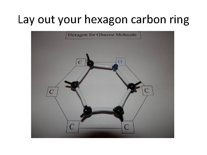 Lay out your hexagon carbon ring 