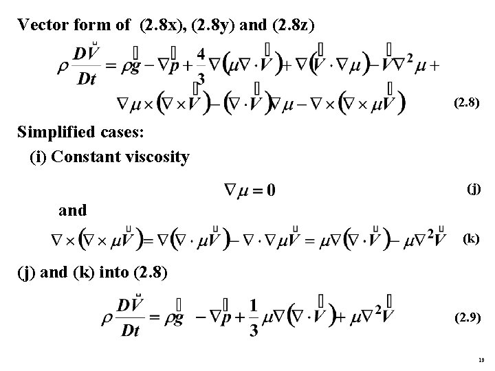 Vector form of (2. 8 x), (2. 8 y) and (2. 8 z) (2.