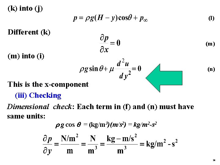 (k) into (j) (l) Different (k) (m) into (i) (n) This is the x-component