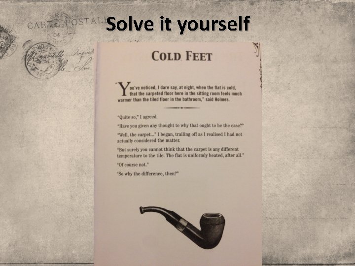 Solve it yourself 