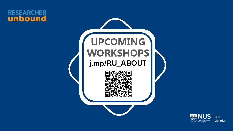 UPCOMING WORKSHOPS j. mp/RU_ABOUT 