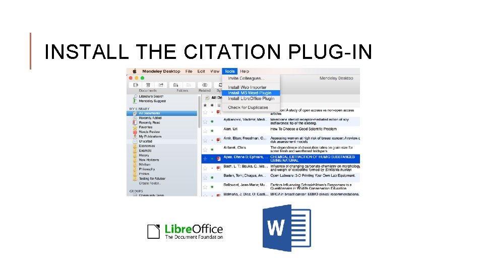 INSTALL THE CITATION PLUG-IN 