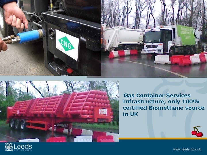 Gas Container Services Infrastructure, only 100% certified Biomethane source in UK 