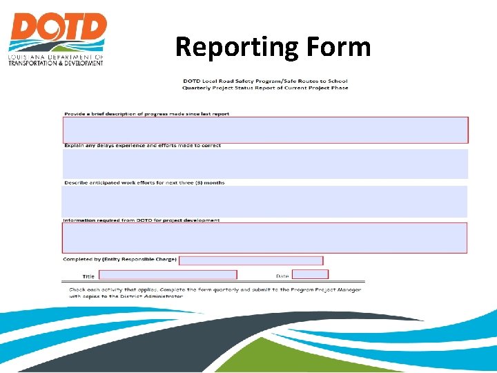 Reporting Form 